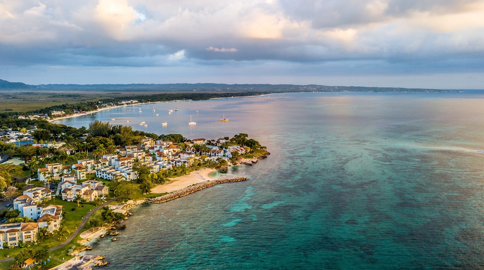 Aerial view of Jamaica's north coast